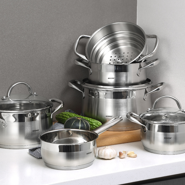 Bergner Gourmet - Cacerola Escurridor de 4.2L, 16 x 21 cm, Acero Inoxidable, Antiadherente, Asas ergonómicas, Apto para toda tipo de cocinas incluido inducción - Imagen 2