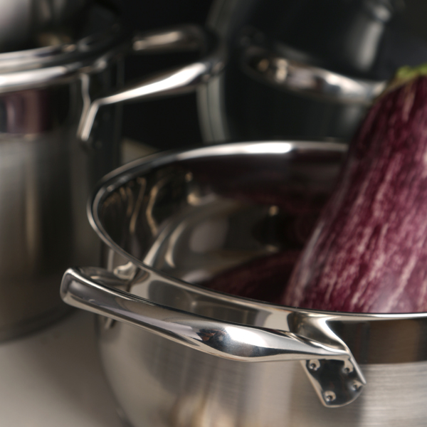 Bergner Gourmet - Cacerola 28 cm, Acero Inoxidable, Antiadherente, Asas ergonómicas, Menaje de Cocina apto para toda tipo de cocinas incluido inducción, - Imagen 2