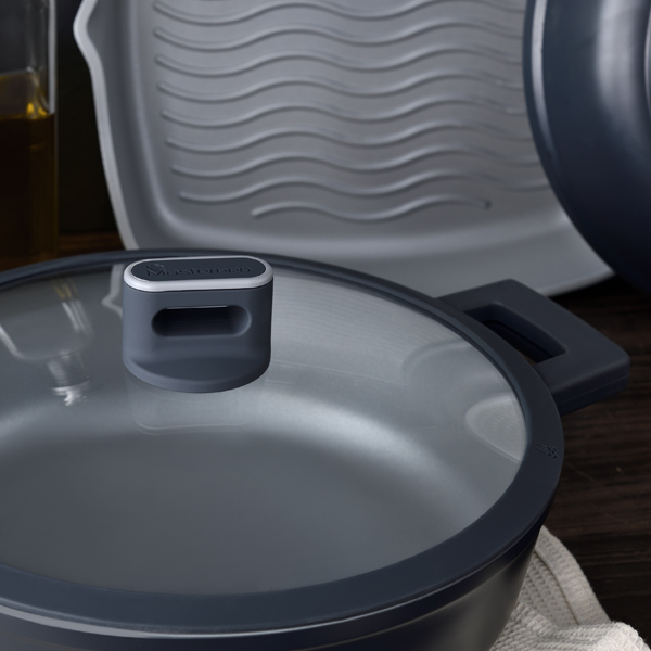 Masterpro Indigo Cacerola 28 Cm Aluminio Fundido Negro - Imagen 2