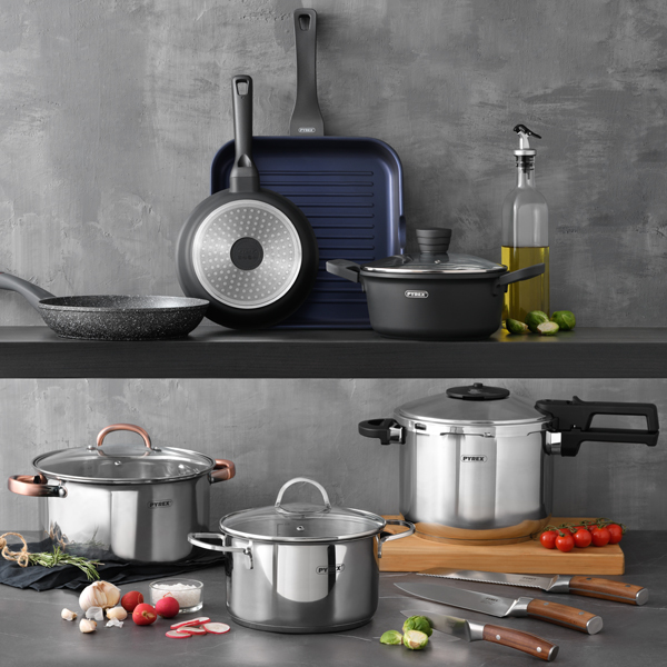 Pyrex Pearl - Cuchillo de Cocina 8.75 cm, Acero Inoxidable de Alta Calidad, Mango en Madera de Haya, Cuchillo de Cocina Profesional, Mango Ergonómico, uso Prolongado sin Fatiga, Hoja Afilada - Imagen 2