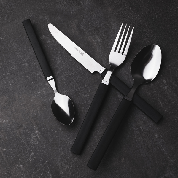 Renberg Funny black Cubertería 24 Pcs Acero inoxidable Negro - Imagen 2