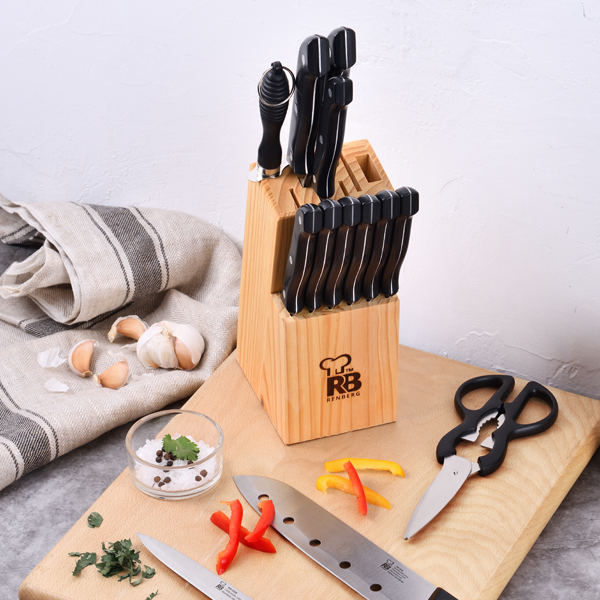 Renberg Tenessy Cuchillo de bloque 15 Pcs Multi material Negro - Imagen 2