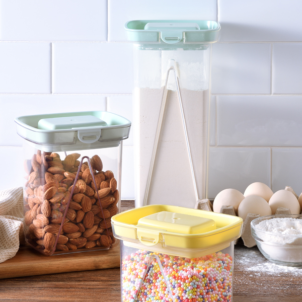 San Ignacio Cosy - Set 3 Tarros de Cristal con Tapa, 0.8L, 1.2 L y 2 L, Fabricados de Vidrio Borosilicatado, Fácil Limpieza, apto para Lavavajillas, Libre de tóxicos - Imagen 2